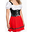 Partychimp Dirndl - Jurk - Martina - Rood, zwart, wit - S