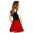 Partychimp Dirndl - Jurk - Martina - Rood, zwart, wit - S