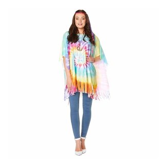 Partychimp Poncho - Hippie - Flower power- Batik - One size