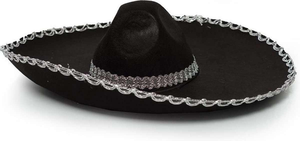 Sombrero - Zwart zilver