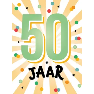 Artige Kaart - A4 formaat - 50 jaar - MAX012A