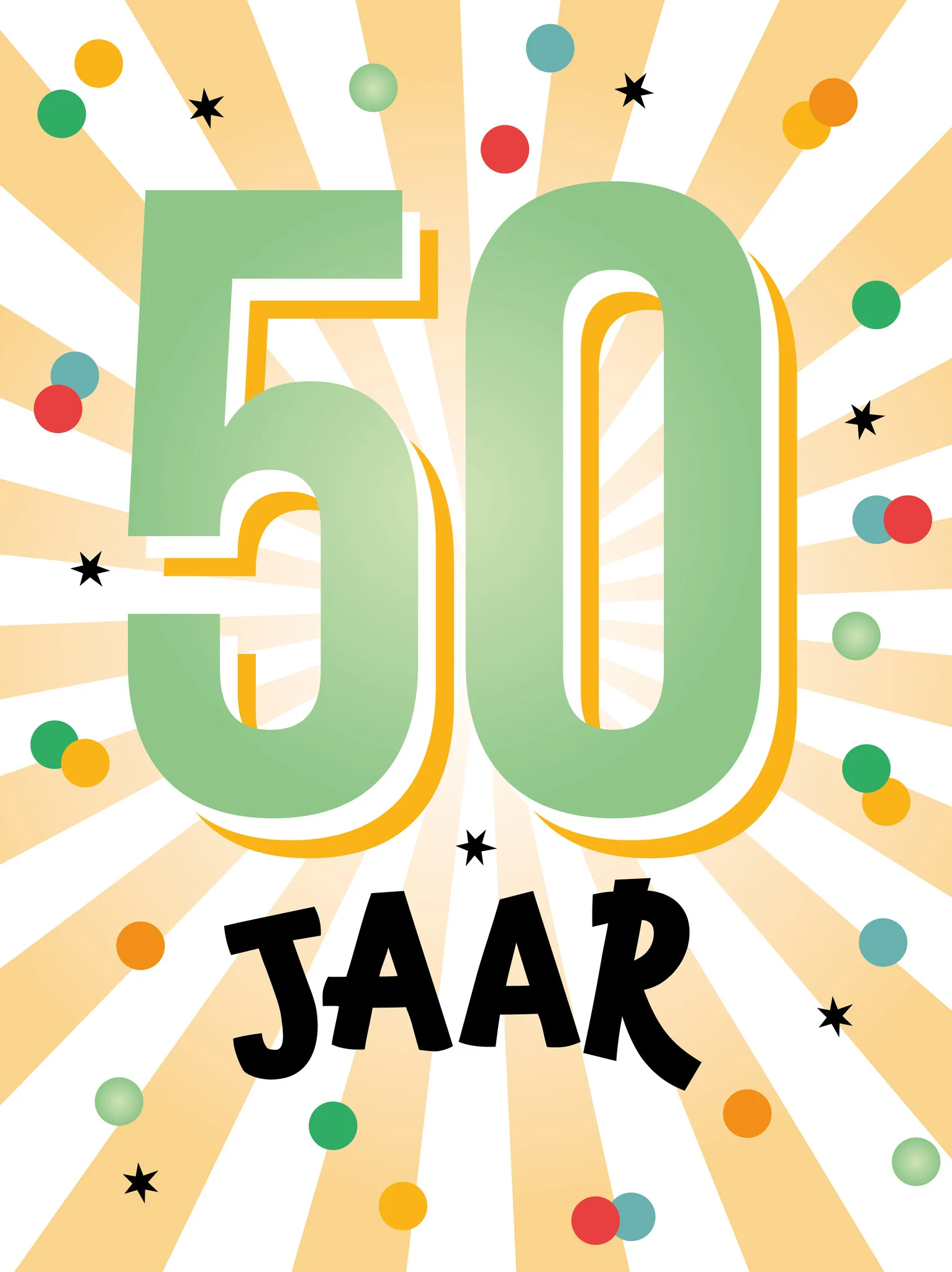 Kaart - A4 formaat - 50 jaar - MAX012A