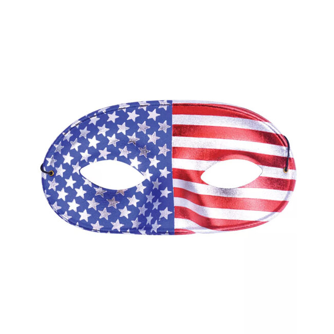 Haza-Witbaard Oogmasker - Domino - USA - Amerika - Stars & stripes