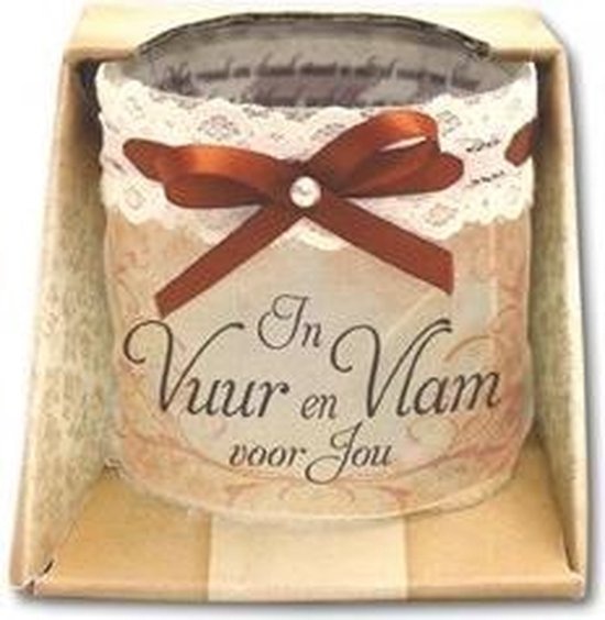 Kaars - Organza - In vuur en vlam
