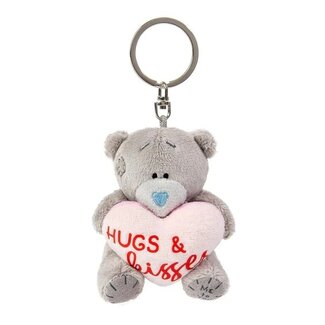 Me to You Sleutelhanger - Beer - Met pluche hart - Huge & kisses - 8cm