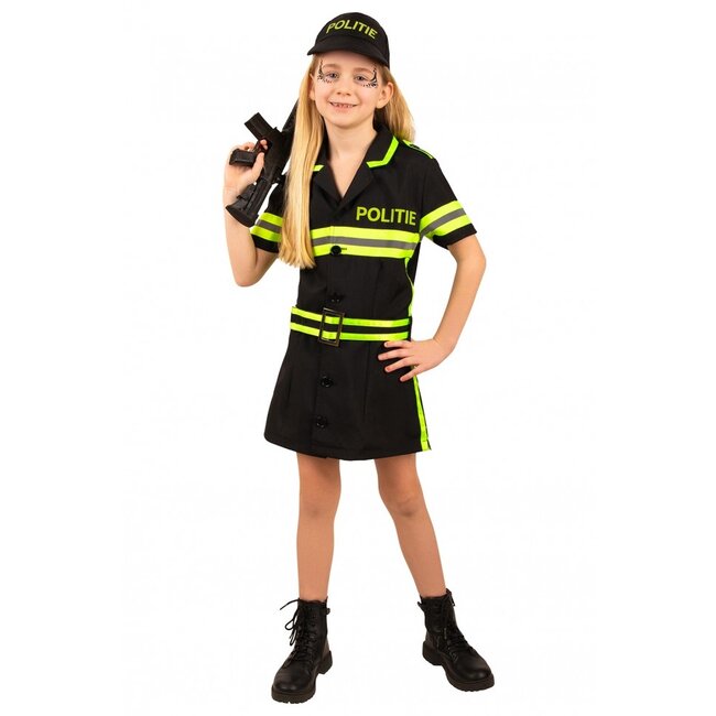 PartyXplosion Kostuum - Politie agente - Jurk & pet - mt.128