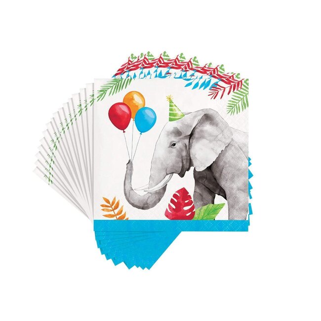 Haza-Witbaard Servetten - Party animals - 25x25cm - 16st