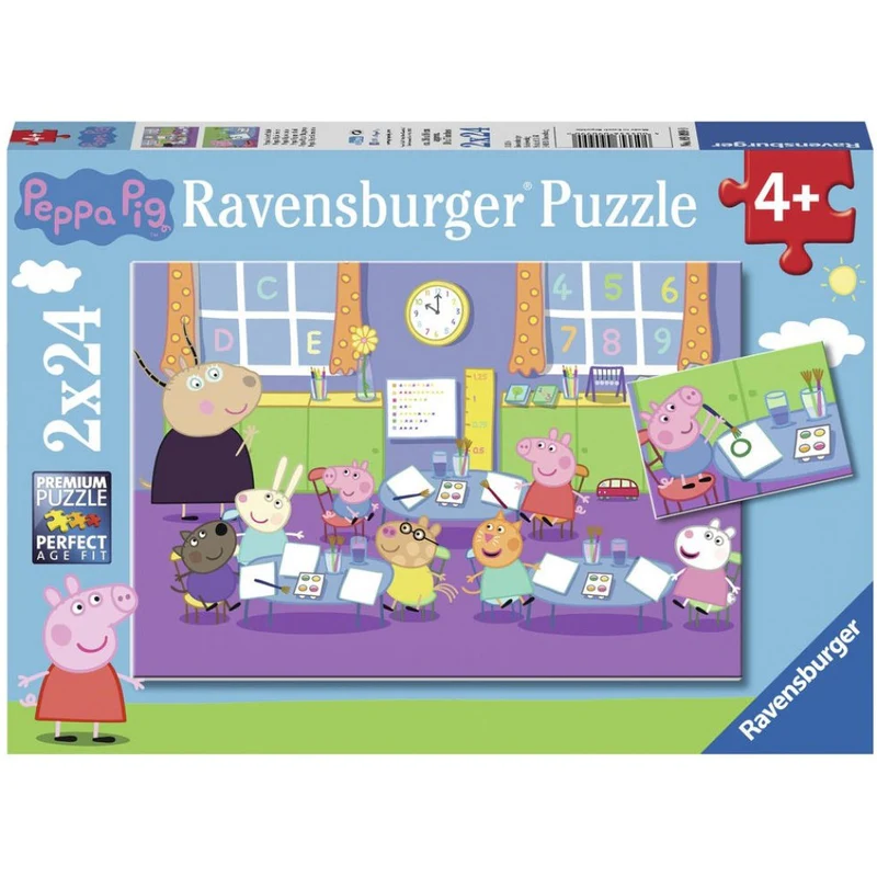 Puzzel - Peppa Pig op school - 2x24st.