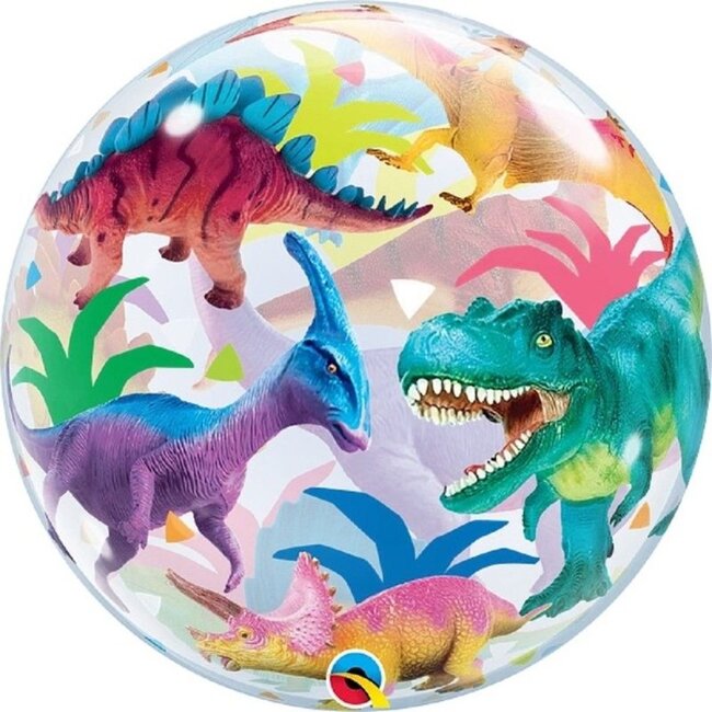 Qualatex Folieballon - Dino's - Bubble - 56cm - Zonder vulling