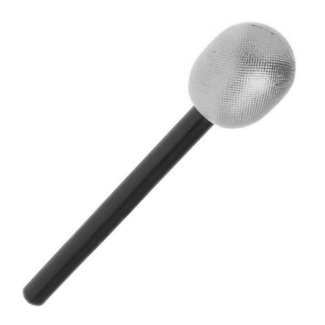 PartyXplosion Nep microfoon - Zilverkleurig - 25cm