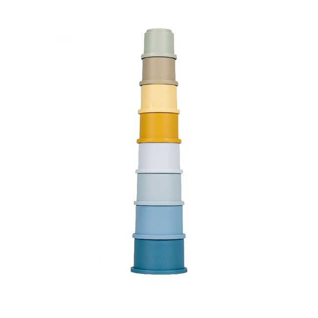 Little Dutch Stapeltoren - Blauw - 8dlg. - 1+