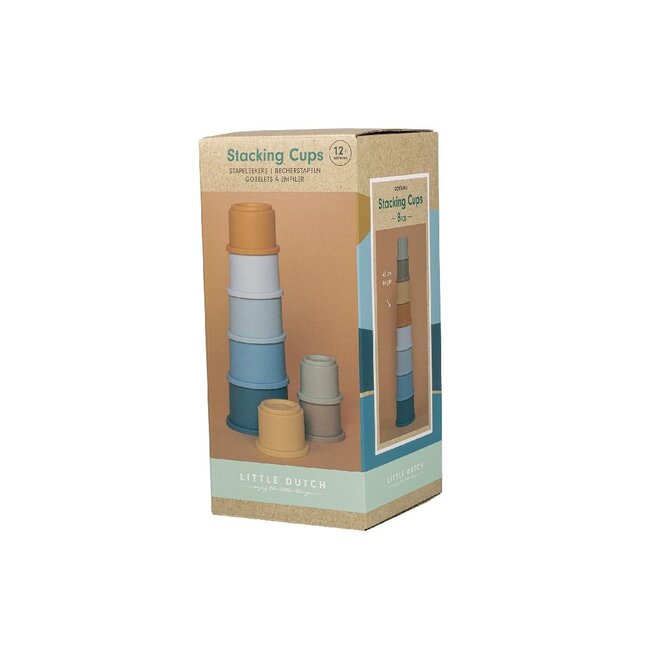 Little Dutch Stapeltoren - Blauw - 8dlg. - 1+