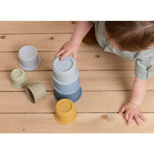 Little Dutch Stapeltoren - Blauw - 8dlg. - 1+