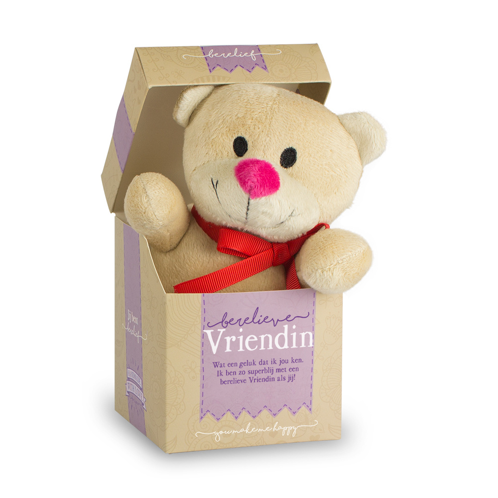 Knuffel - In doosje - Berelieve vriendin