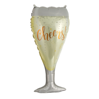 Fiesta Folieballon - Champagneglas - Cheers - 84cm - Zonder vulling