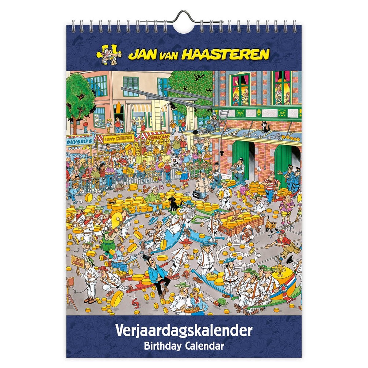Verjaardagskalender - Jan van Haasteren - Kaasmarkt - 21x30cm
