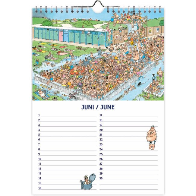 Verjaardagskalender - Jan van Haasteren - Kaasmarkt - 21x30cm