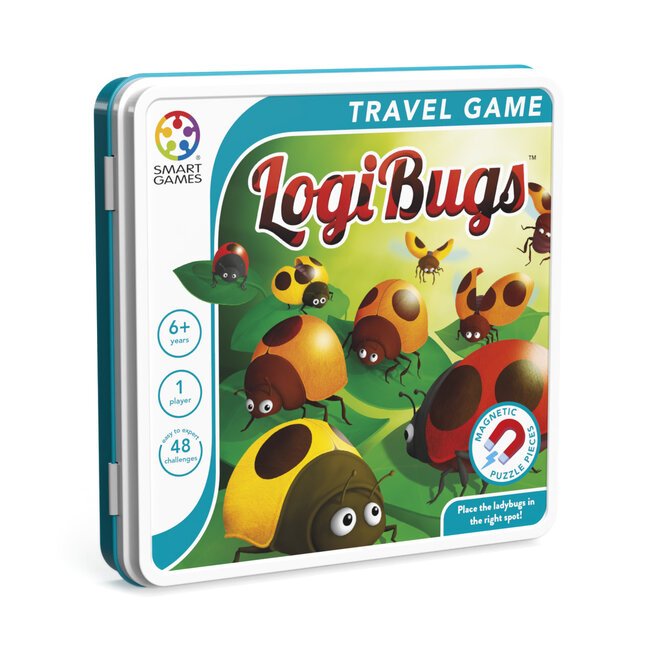 SmartGames IQ spel - Magnetisch reisspel - Logi bugs - Lieveheersbeestjes - 6+