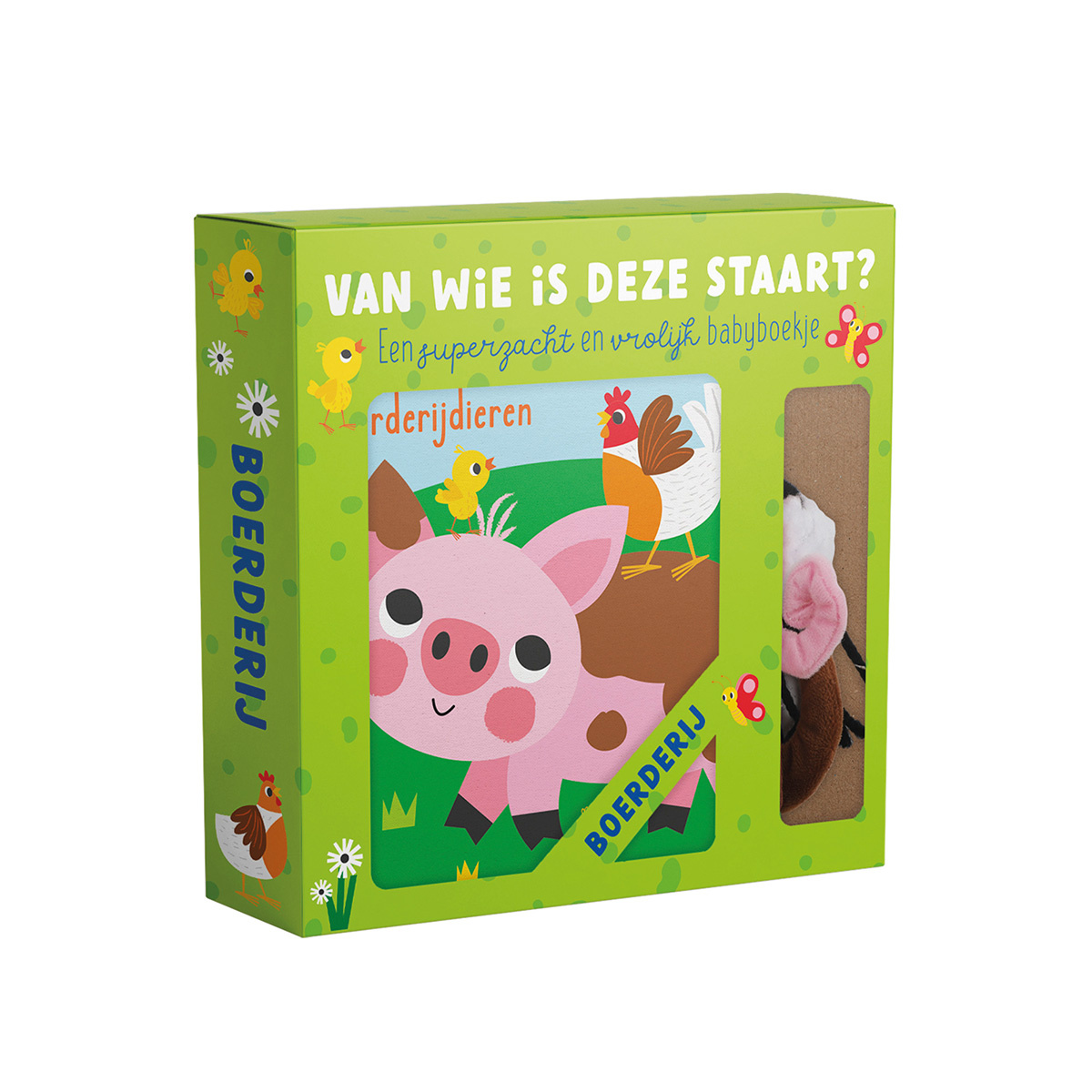 Boek - Babyboek - Zacht - Van wie is deze staart?