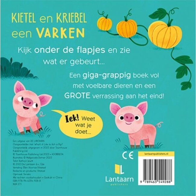 Lantaarn Boek - Voelboek met flapjes - Kietel & kriebel een varken
