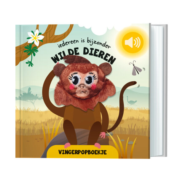 Boek - Vingerpopboek - Wilde dieren - Met piep
