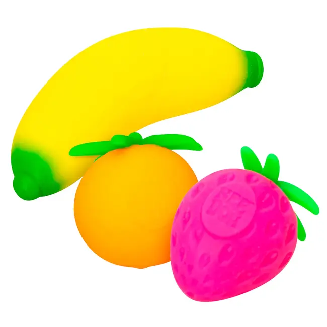 BigJigs Stress figuren - NeeDoh - Fruit - 7.6cm - 3dlg.