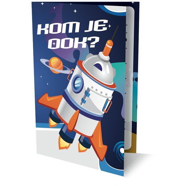 Interstat Uitnodigingskaarten - Raket - Ruimte - 6st.