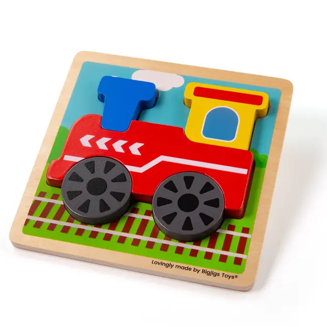 BigJigs Puzzel - Trein - Locomotief - Extra dikke stukken - 5st.