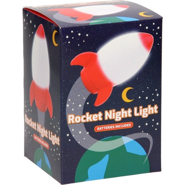 Johntoy Nachtlamp - Raket - 8x14cm - Incl. batterijen