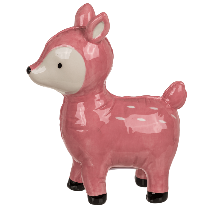 Spaarpot - Ree - Hertje - Roze - 17x7x20,5cm