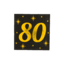 Paper Dreams Servetten - 80 jaar - Goud, zwart - 33x33cm - 16st.