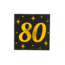 Paperdreams Servetten - 80 jaar - Goud, zwart - 33x33cm - 16st.