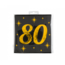 Paperdreams Servetten - 80 jaar - Goud, zwart - 33x33cm - 16st.