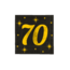 Paper Dreams Servetten - 70 jaar - Goud, zwart - 33x33cm - 16st.