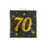 Paperdreams Servetten - 70 jaar - Goud, zwart - 33x33cm - 16st.