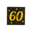 Paper Dreams Servetten - 60 jaar - Goud, zwart - 33x33cm - 16st.