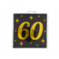 Paper Dreams Servetten - 60 jaar - Goud, zwart - 33x33cm - 16st.