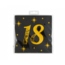 Paperdreams Servetten - 18 jaar - Goud, zwart - 33x33cm - 16st.