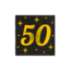 Paper Dreams Servetten - 50 jaar - Goud, zwart - 33x33cm - 16st.