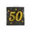 Paper Dreams Servetten - 50 jaar - Goud, zwart - 33x33cm - 16st.