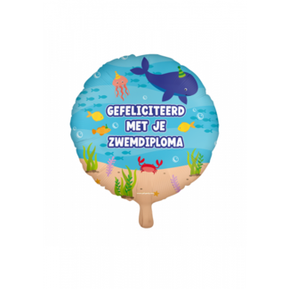 Paperdreams Folieballon - Zwemdiploma - 46cm - Zonder vulling