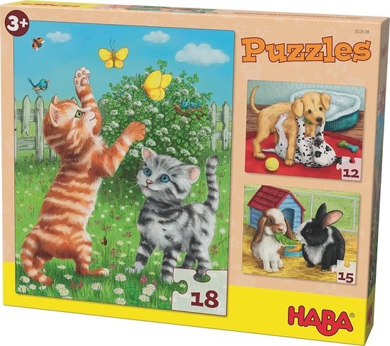Puzzel - Huisdieren - 12, 15 & 18st.