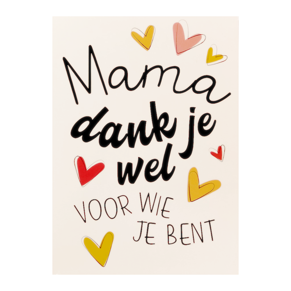Kaart - Artige - Moederdag - Mama dank je wel voor wie je bent - SMR02-C