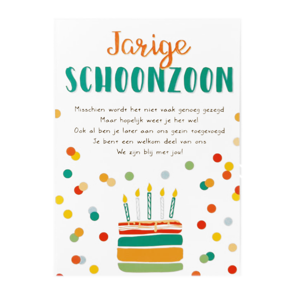 Kaart - Intense - Jarige schoonzoon - TE039-E