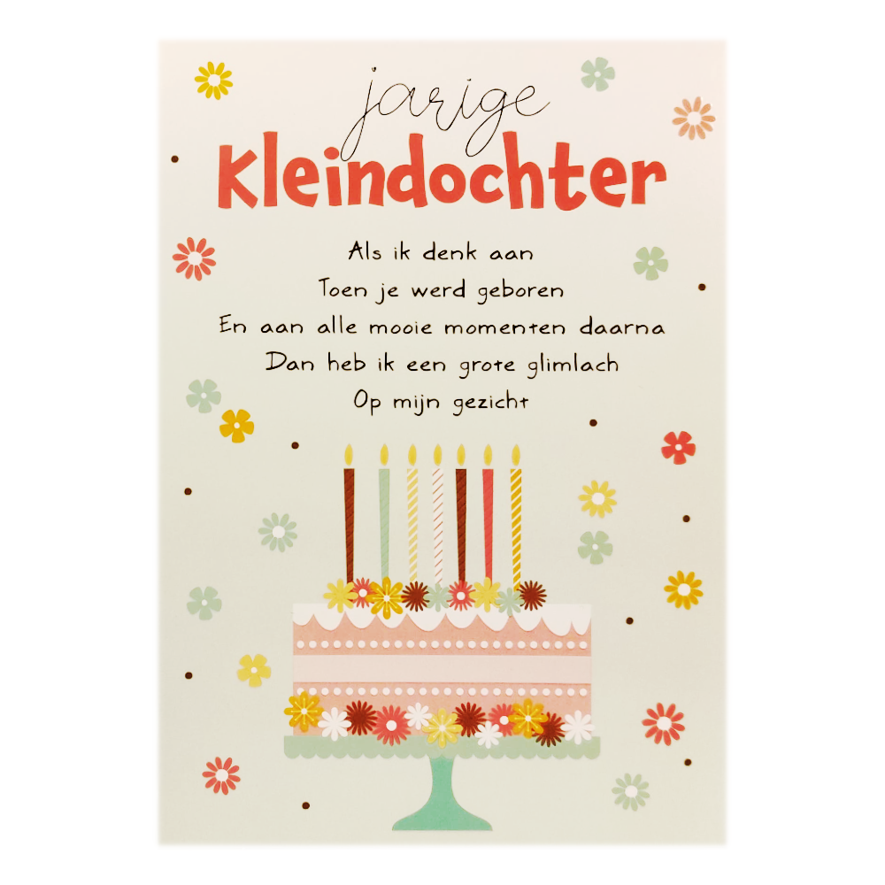 Kaart - Intense - Jarige kleindochter - TE048-E