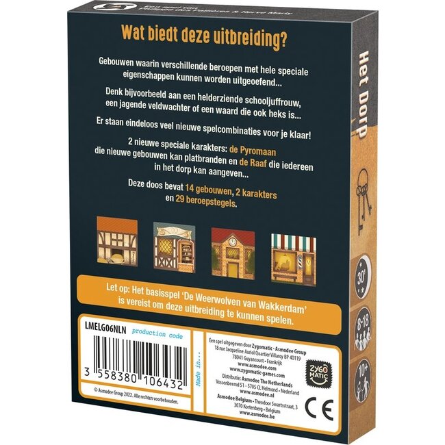 Asmodee Spel - Kaartspel - De weerwolven van Wakkerdam - Het dorp