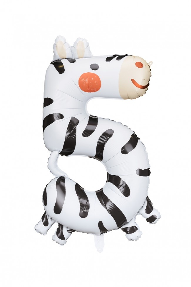 Folieballon - Zebra 5 - 42x81cm - Zonder vulling