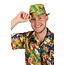 PartyXplosion Hoed - Gleufhoed - Hawaii - Met print - Oranje