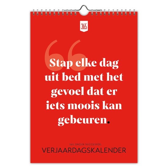 Verjaardagskalender - 365 dagen succesvol - 21x29,7cm*