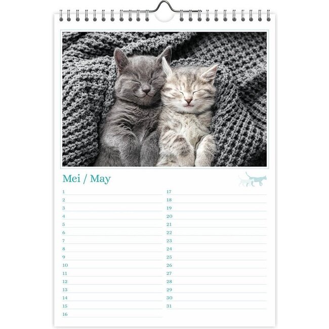 Comello Verjaardagskalender - Katten - 21x29,7cm